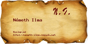 Németh Ilma névjegykártya
